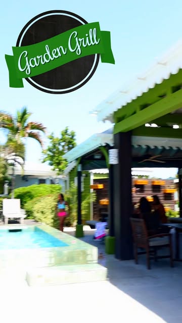 Garden Grill's cabana and garden seating